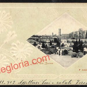 ag6360 - CARTOLINA D'EPOCA - Lucca Città - Piazza della Stazione  1902