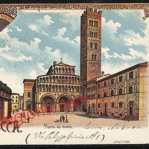 ag6363 - CARTOLINA D'EPOCA - Lucca Città - Piazza del Duomo  1902