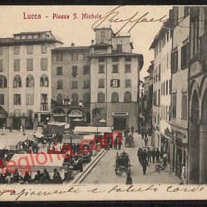 ag6365 - CARTOLINA D'EPOCA - Lucca Città - Piazza S. Michele  1902