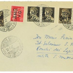 P2657 - ITALIA AMG-VG , LETTERA PER RONCHI DEI LEGIONARI, 30.7.47