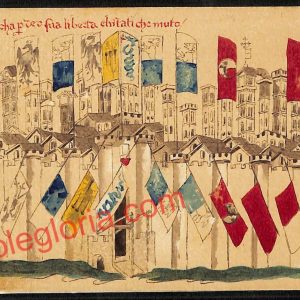 ag6368 - CARTOLINA D'EPOCA DOPPIA - Lucca Città