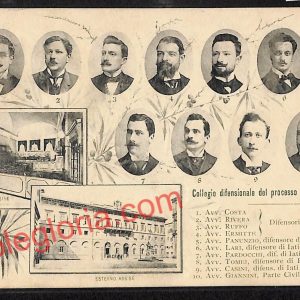 ag6380 - CARTOLINA D'EPOCA - Lucca - Collegio difensionale del processo Musolino