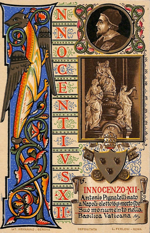 ab8093 - CARTOLINA  D'EPOCA - Napoli  Città - Storia PAPA INNOCENZO XII