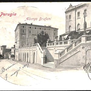 aa9788 - CARTOLINA  D'EPOCA - Perugia Città - Albergo Brufani