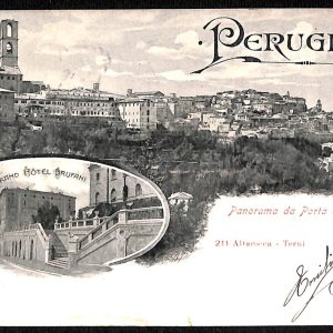 aa9789 - CARTOLINA  D'EPOCA - Perugia Città - Hotel Brufani