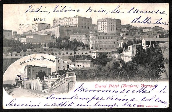 aa9791 - CARTOLINA  D'EPOCA - Perugia Città - Grand Hotel Brufani