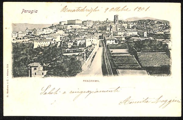 aa9795 - CARTOLINA  D'EPOCA - Perugia Città  1901