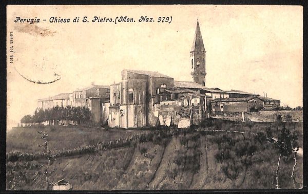 aa9796 - CARTOLINA  D'EPOCA - Perugia Città - Chiesa di S. Pietro  1909