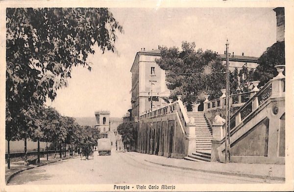aa9803 - CARTOLINA  D'EPOCA - Perugia Città - Viale Carlo Alberto  1923