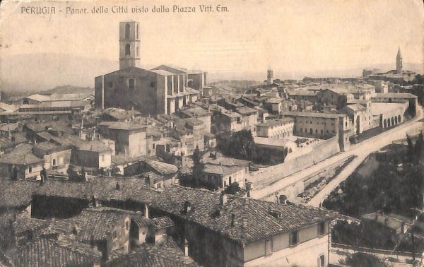 aa9804 - CARTOLINA  D'EPOCA - Perugia Città - Piazza Vittorio Emanuele  1912