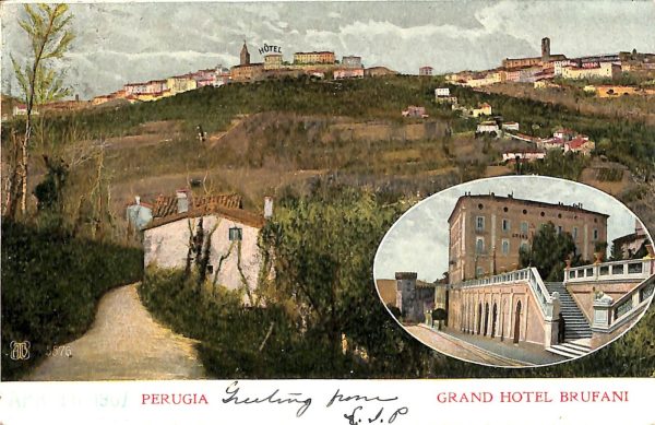 aa9814 - CARTOLINA  D'EPOCA - Perugia Città - Grand Hotel Brufani