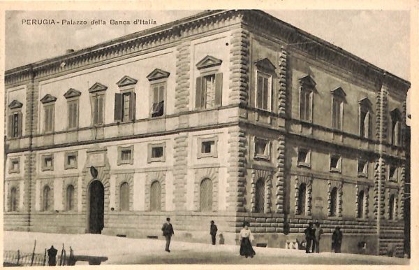 aa9826 - CARTOLINA  D'EPOCA - Perugia Città - Palazzo della Banca d' Italia