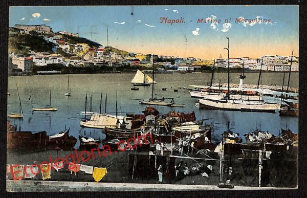 ag9558 - CARTOLINE D'EPOCA - Napoli Città - Marina di Mergellina