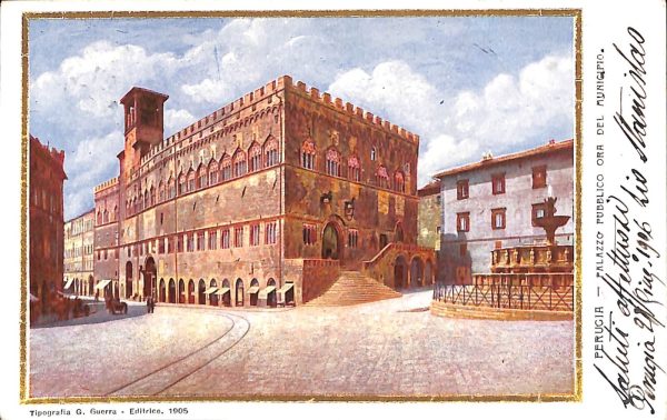 aa9830 - CARTOLINA  D'EPOCA - Perugia Città - Palazzo Pubblico