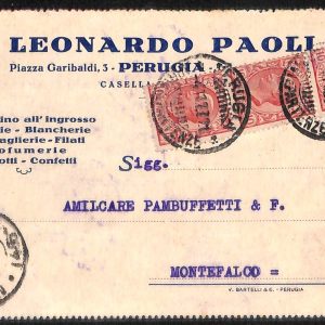 aa9836 - CARTOLINA  D'EPOCA - Perugia Città - Piazza Garibaldi  1927