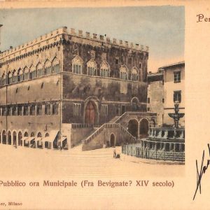aa9838 - CARTOLINA  D'EPOCA - Perugia Città - Palazzo Pubblico  1900