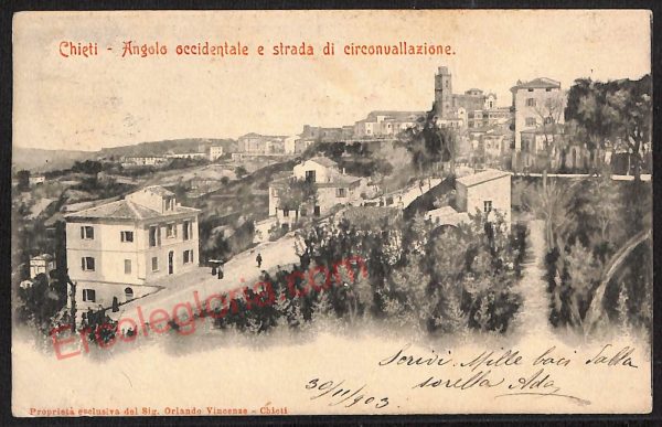 ae4969 - CARTOLINA D'EPOCA - Chieti Città - Panorama  1903