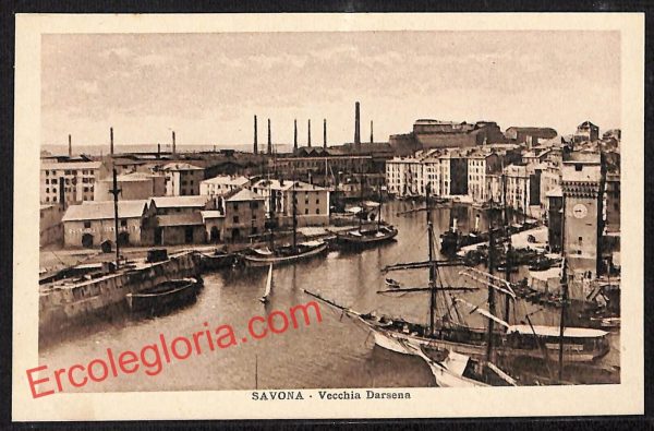 ai5000 - CARTOLINA D'EPOCA - Savona Città - Vecchia Darsena
