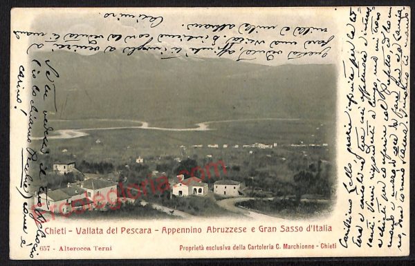 ae4982 - CARTOLINA D'EPOCA - Chieti Città - Panorama  1902