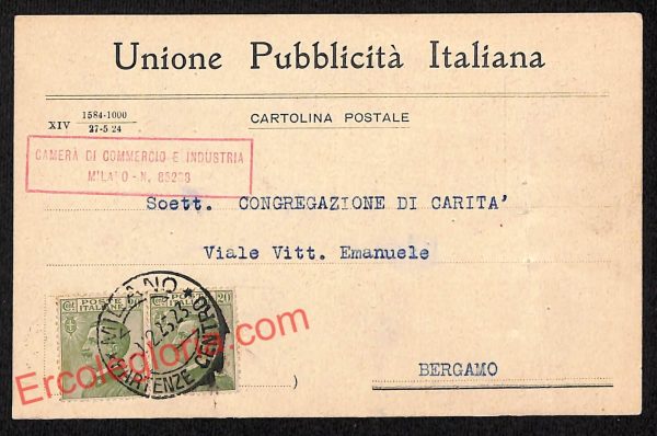 ag9215 - STORIA POSTALE - Milano Città - Unione Pubblicità Italiana