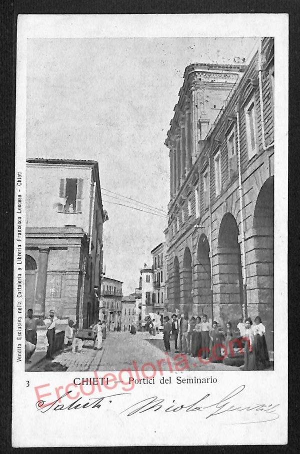 ae4988 - CARTOLINA D'EPOCA - Chieti Città - Portici del Seminario  1904
