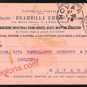 ag9219 - STORIA POSTALE - Milano Città - Brambilla Emilio