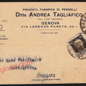 ag0871 - CARTOLINA D'EPOCA - Genova Città - Ditta Andrea Tagliafico  1932