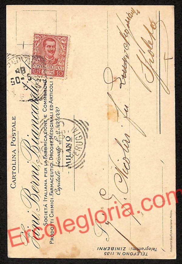ag9220 - STORIA POSTALE - Milano Città - Zini, Berni, Biancardi