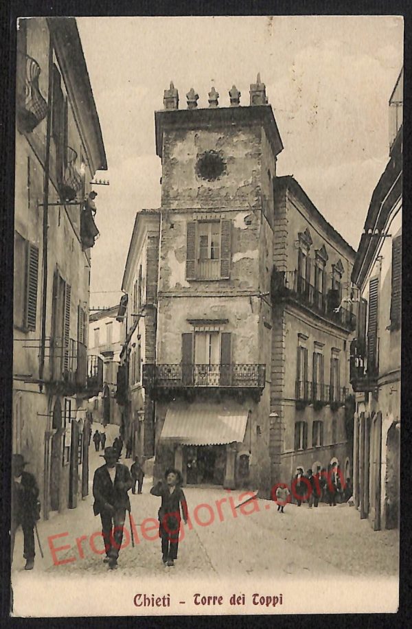 ae4997 - CARTOLINA D'EPOCA - Chieti Città - Torre dei Toppi  1910