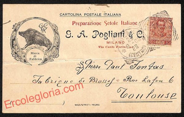 ag9222 - STORIA POSTALE - Milano Città - G. A. Pogliani