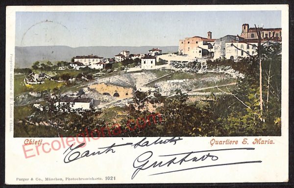 ae4998 - CARTOLINA D'EPOCA - Chieti Città - Quartiere S. Maria  1901