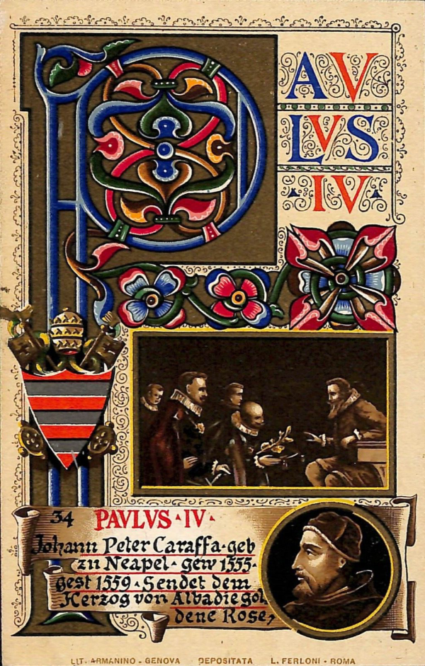ab8094 - CARTOLINA  D'EPOCA - Napoli  Città - Storia PAPA  PAVLVS  IV