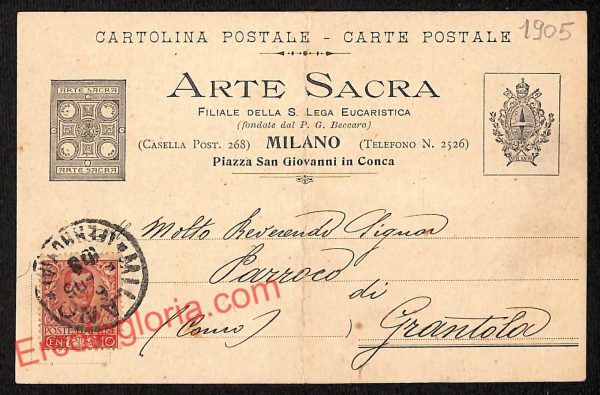 ag9223 - STORIA POSTALE - Milano Città - Arte Sacra