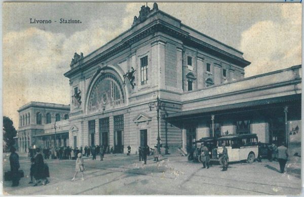 73439  - CARTOLINA d'Epoca: LIVORNO Città - STAZIONE CENTRALE train station 1937