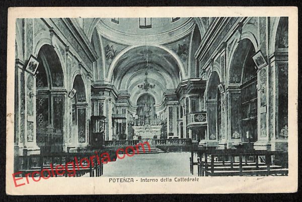 ah8887 - CARTOLINA D'EPOCA - Potenza Città - Intero della Cattedrale