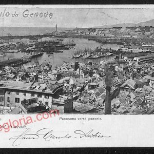 ag0881 - CARTOLINA D'EPOCA - Genova Città - Panorama  1900