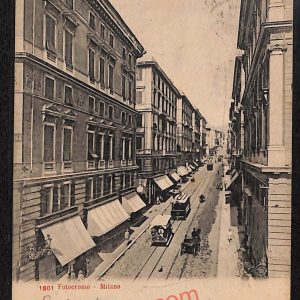 ag0885 - CARTOLINA D'EPOCA - Genova Città - Via Roma  1902