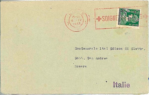 24057 - BELGIUM - POSTAL HISTORY -  POSTMARK  1933 Medicine RED CROSS Dental