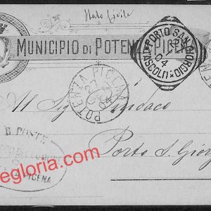 ah8923 - STORIA POSTALE - Potenza Città - Municipio di Potenza
