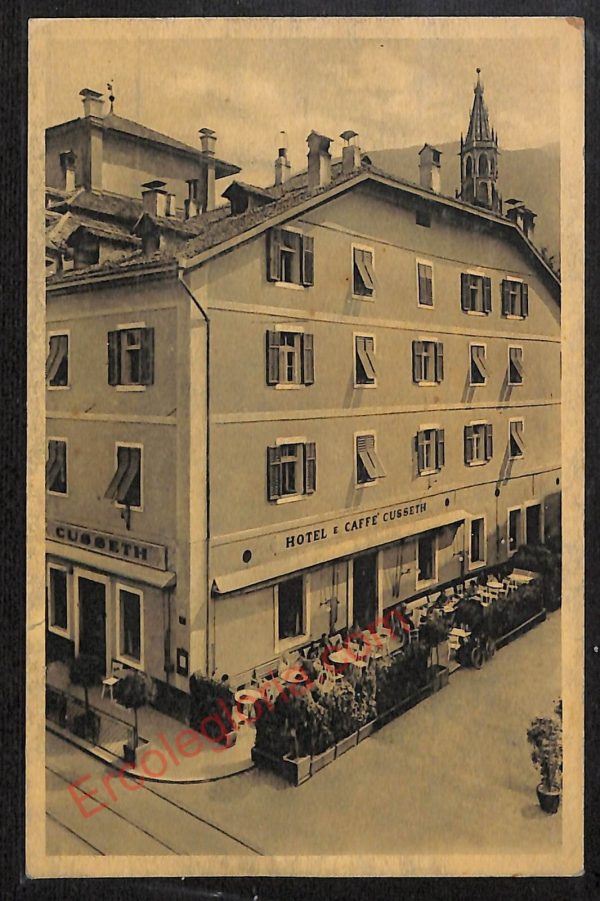 ae3521 - CARTOLINA  D'EPOCA - Bolzano Città - Hotel e Caffè Cusseth