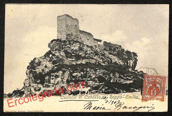 ah9854 - CARTOLINA D'EPOCA - Reggio Emilia Provincia - Castello di Canossa