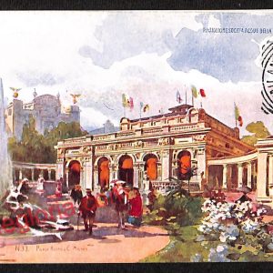 ag9197 CARTOLINA D'EPOCA-Milano-Padiglione Società Acque della Salute di Livorno