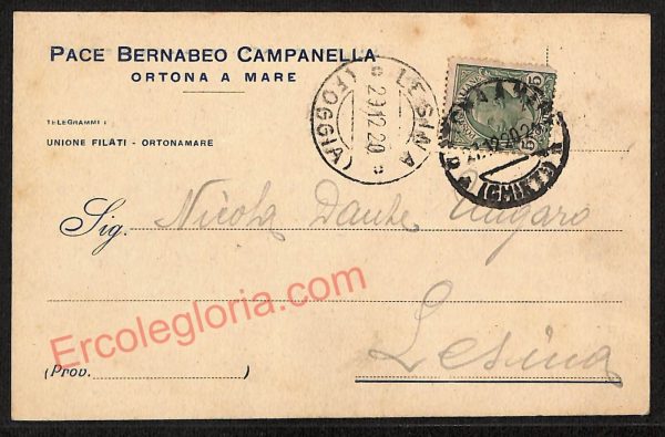 ae5033 - CARTOLINA D'EPOCA - Chieti Provincia - Ortona  1920