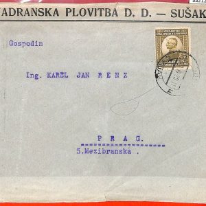 aa2124 - SERBIA - POSTAL HISTORY -  COVER from SUSAK to PRAG  1923