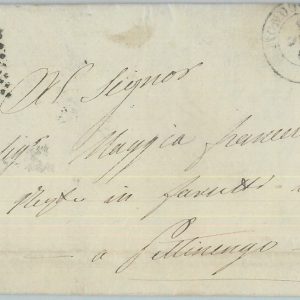 82437 - REGNO - STORIA POSTALE - BUSTA con annullo AMBULANTE Mondovi - Breo 1867