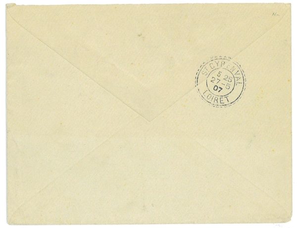 P3424 -OLYMPIC GAMES , GREECE 1906, FROM TINOS TO FRANCE , 25 LEPTA RATE - immagine 2