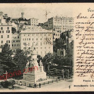 ag0896 - CARTOLINA D'EPOCA - Genova Città - Piazza Acquaverde  1899