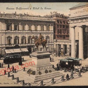 ag0898 - CARTOLINA D'EPOCA - Genova Città - Piazza Defferrari