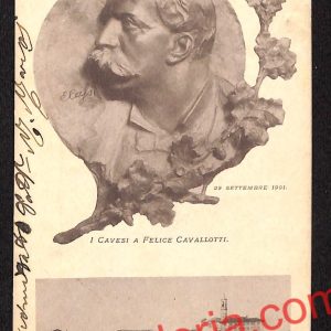 ah5947 - CARTOLINA  D'EPOCA - Pavia Città - I Cavesi a Felice Cavallotti