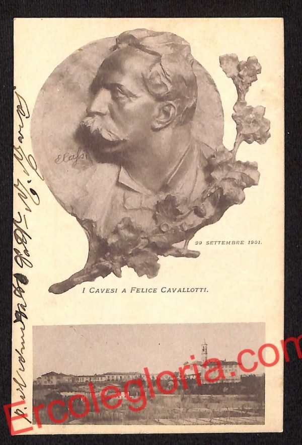 ah5947 - CARTOLINA  D'EPOCA - Pavia Città - I Cavesi a Felice Cavallotti
